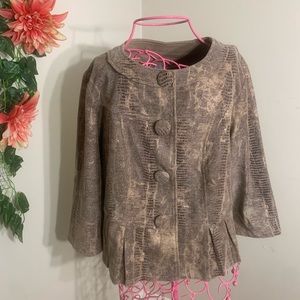 💛VINTAGE💛Studio V animal prints, three button blazer jacket